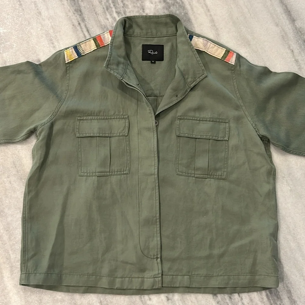 Rails Hendrick Sage Navajo Jacket size Medium with Shoulder Embroidery - Picture 3 of 9